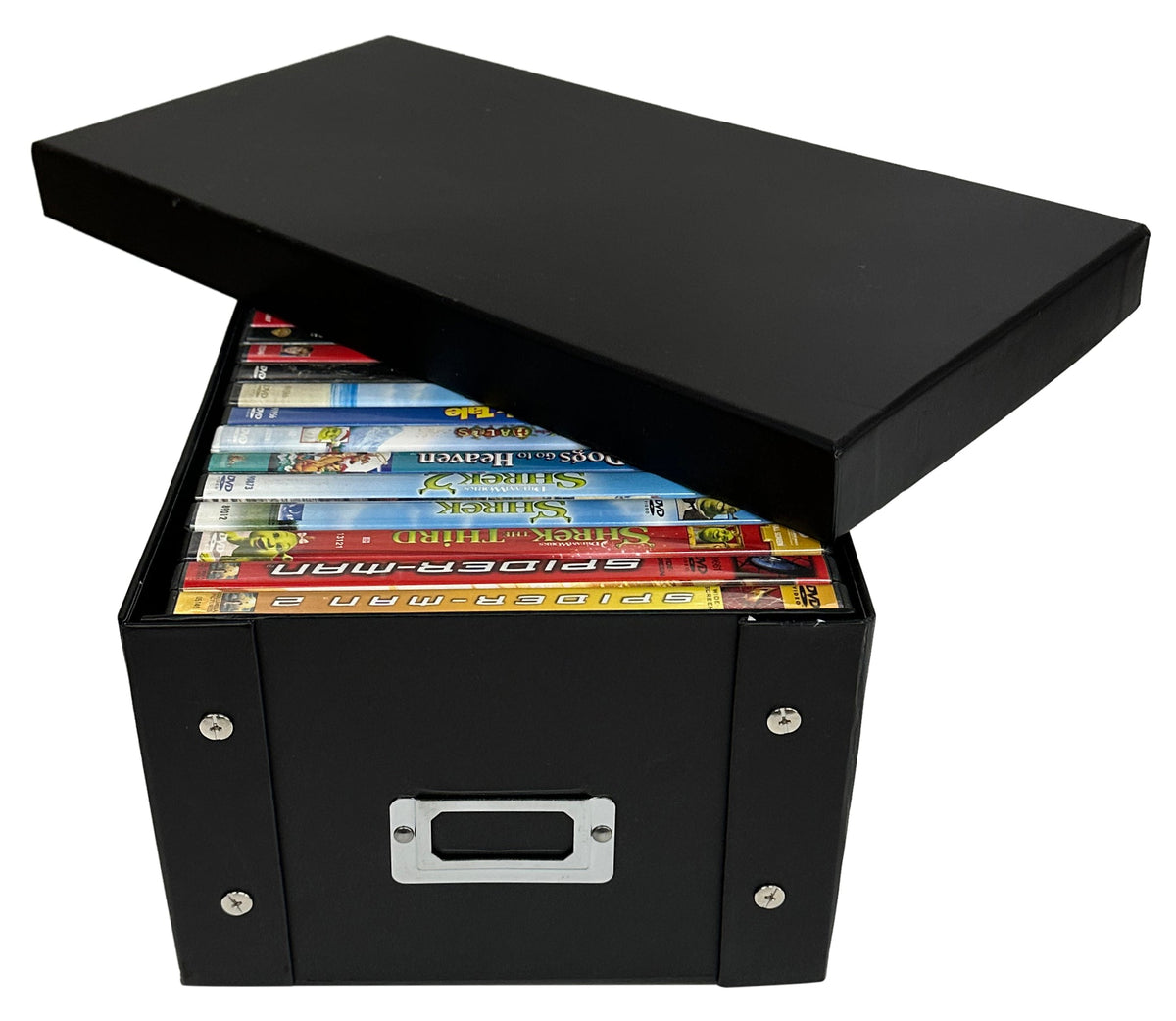 CheckOutStore Black DVD Cases Storage Box (Holds 25 Cases)