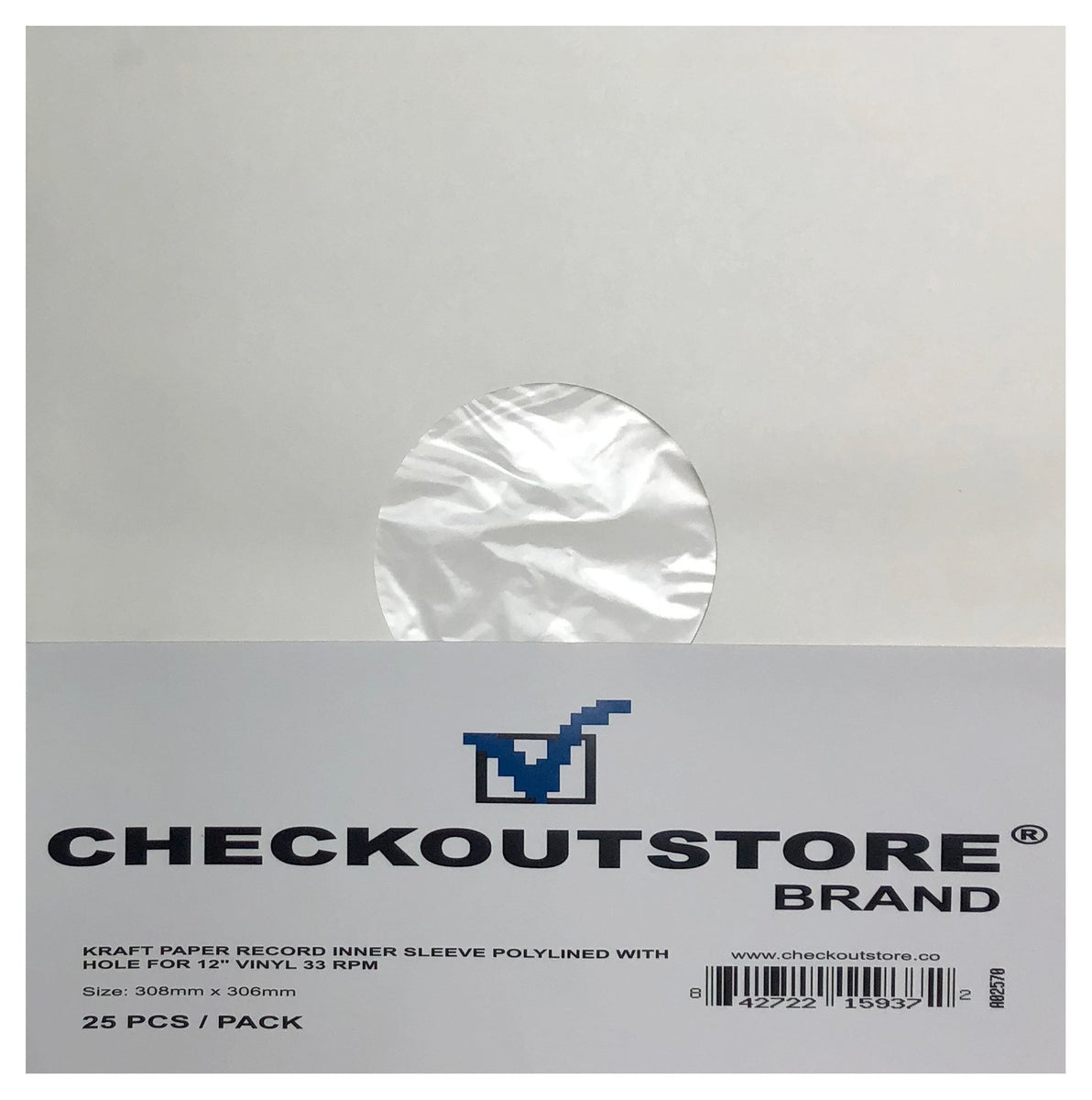 Checkoutstore 3 Ply Rice Paper Archival Quality Anti Static Record for 12  LP Vinyl 33 RPM inner Sleeves 