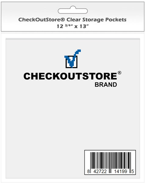 CheckOutStore Cardstock Clear Storage Pockets No Flap (12 3/4 x 13) –