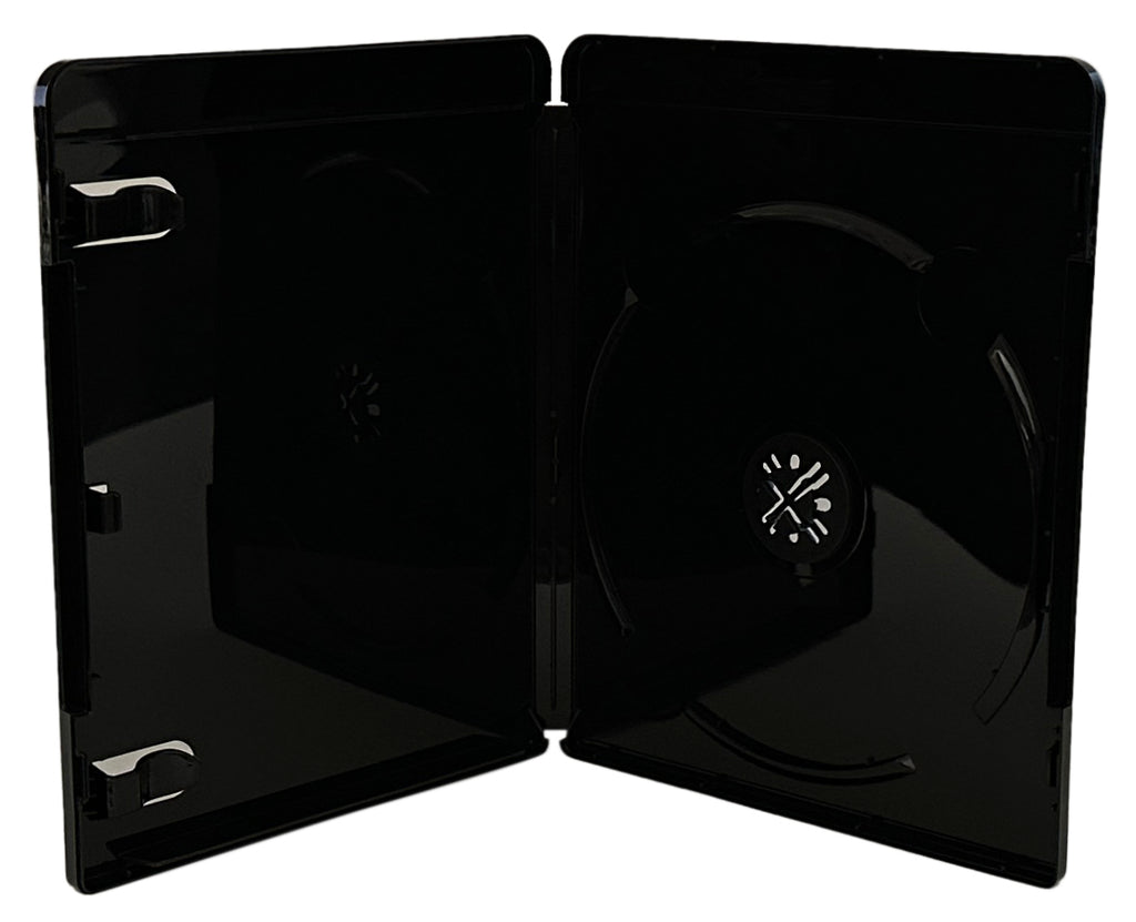 Mediaxpo Blu-ray Cases PREMIUM GLOSSY Black Blu-Ray Single Cases 14MM