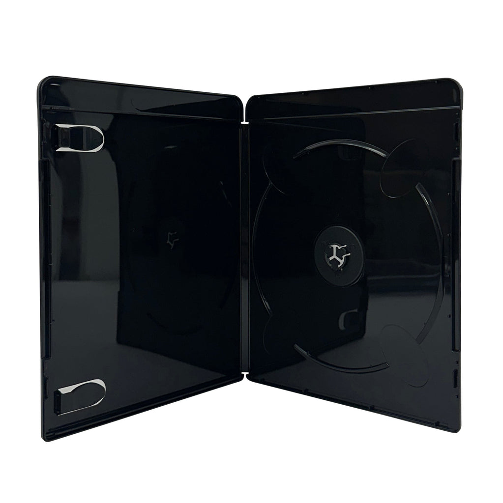 Mediaxpo Blu-ray Cases PREMIUM SLIM GLOSSY Black 4K Blu-Ray Single Cases 7MM