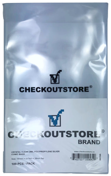 CheckOutStore Crystal Clear Silver Age Thick Comic Book Bags