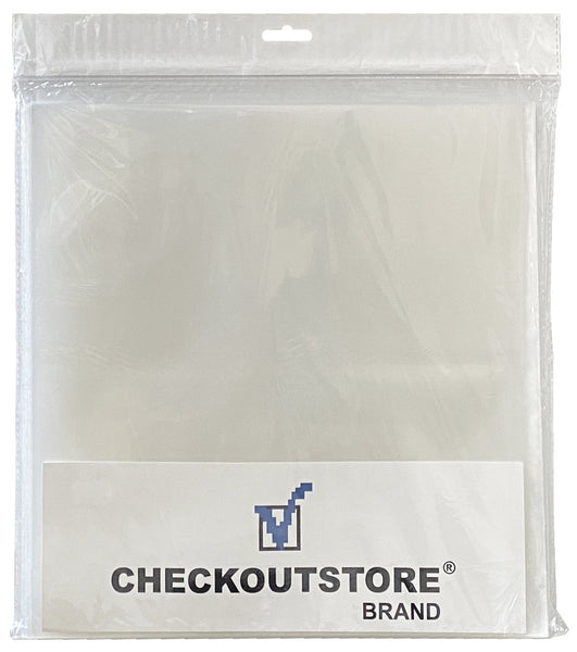 CheckOutStore 1000 CPP Clear Plastic Sleeve with Flap (No Stitches)