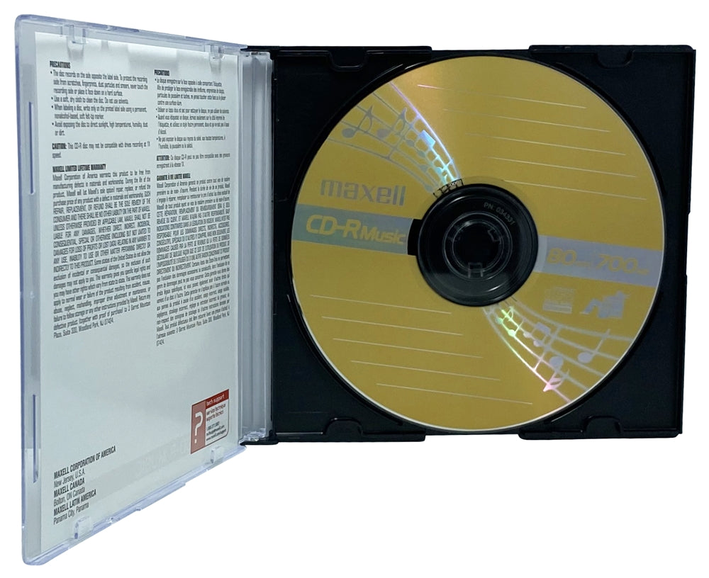 Maxell 32X Digital Audio Music CD-R 80min 700MB (Logo on Top