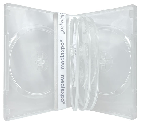 CheckOutStore Premium Standard Double 2-Disc DVD Cases 14mm White / 6